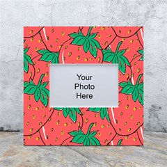 Texture Sweet Strawberry Dessert Food Summer Pattern White Box Photo Frame 4  x 6 