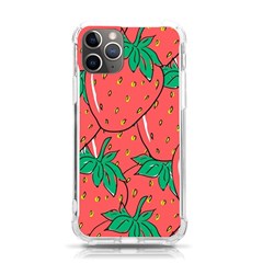 Texture Sweet Strawberry Dessert Food Summer Pattern iPhone 11 Pro 5.8 Inch TPU UV Print Case