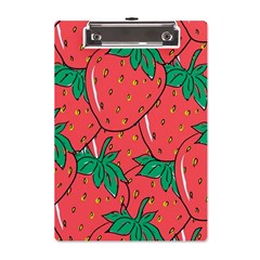 Texture Sweet Strawberry Dessert Food Summer Pattern A5 Acrylic Clipboard