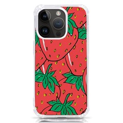 Texture Sweet Strawberry Dessert Food Summer Pattern iPhone 14 Pro TPU UV Print Case