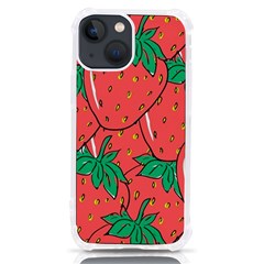 Texture Sweet Strawberry Dessert Food Summer Pattern iPhone 13 mini TPU UV Print Case