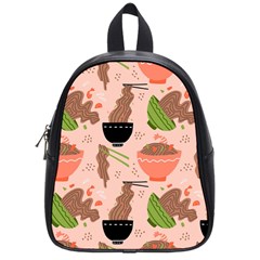 Doodle Yakisoba Seamless Pattern School Bag (small) by Sarkoni