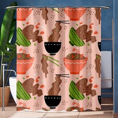 Doodle Yakisoba Seamless Pattern Shower Curtain 60  X 72  (medium)  by Sarkoni