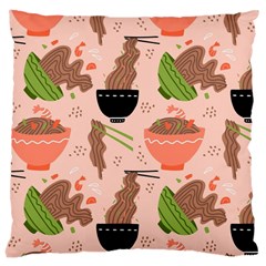 Doodle Yakisoba Seamless Pattern Large Cushion Case (one Side) by Sarkoni