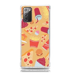 Fast Junk Food  Pizza Burger Cool Soda Pattern Samsung Galaxy Note 20 Tpu Uv Case by Sarkoni