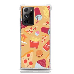 Fast Junk Food  Pizza Burger Cool Soda Pattern Samsung Galaxy Note 20 Ultra Tpu Uv Case by Sarkoni