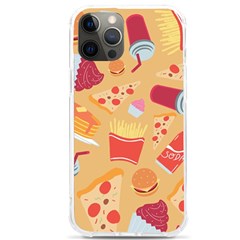 Fast Junk Food  Pizza Burger Cool Soda Pattern Iphone 12 Pro Max Tpu Uv Print Case by Sarkoni