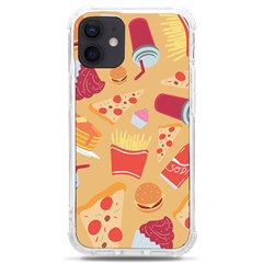 Fast Junk Food  Pizza Burger Cool Soda Pattern Iphone 12 Mini Tpu Uv Print Case	 by Sarkoni