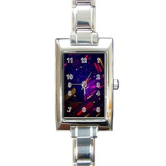 Vector Design Gamming Sytle Retro Art Pattern Rectangle Italian Charm Watch