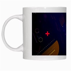 Vector Design Gamming Sytle Retro Art Pattern White Mug