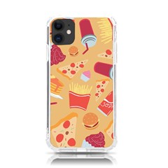 Fast Junk Food  Pizza Burger Cool Soda Pattern Iphone 11 Tpu Uv Print Case by Sarkoni