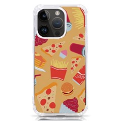 Fast Junk Food  Pizza Burger Cool Soda Pattern Iphone 14 Pro Tpu Uv Print Case by Sarkoni