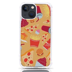 Fast Junk Food  Pizza Burger Cool Soda Pattern Iphone 13 Mini Tpu Uv Print Case by Sarkoni