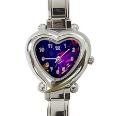 Vector Design Gamming Sytle Retro Art Pattern Heart Italian Charm Watch