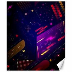 Vector Design Gamming Sytle Retro Art Pattern Canvas 8  x 10 