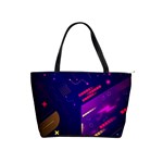 Vector Design Gamming Sytle Retro Art Pattern Classic Shoulder Handbag Front