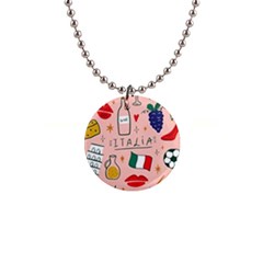 Food Pattern Italia 1  Button Necklace by Sarkoni