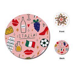 Food Pattern Italia Playing Cards Single Design (round) by Sarkoni