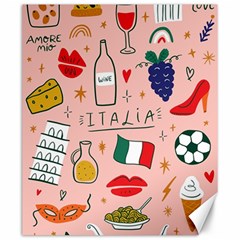 Food Pattern Italia Canvas 20  X 24  by Sarkoni