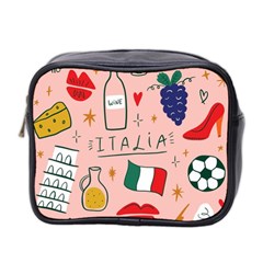 Food Pattern Italia Mini Toiletries Bag (two Sides) by Sarkoni