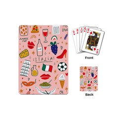 Food Pattern Italia Playing Cards Single Design (mini) by Sarkoni