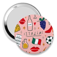 Food Pattern Italia 3  Handbag Mirrors by Sarkoni