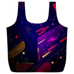 Vector Design Gamming Sytle Retro Art Pattern Full Print Recycle Bag (XXXL)