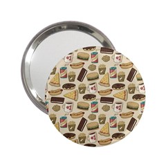 Junk Food Hipster Pattern 2 25  Handbag Mirrors by Sarkoni