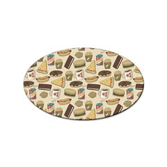 Junk Food Hipster Pattern Sticker Oval (10 Pack) by Sarkoni