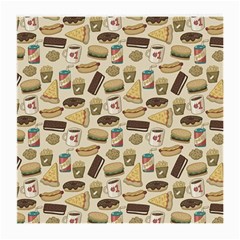 Junk Food Hipster Pattern Medium Glasses Cloth by Sarkoni