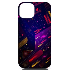 Vector Design Gamming Sytle Retro Art Pattern iPhone 14 Black UV Print Case