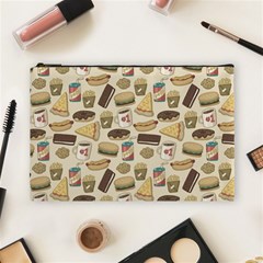 Junk Food Hipster Pattern Cosmetic Bag (large) by Sarkoni