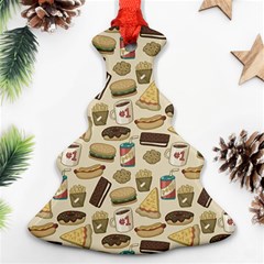 Junk Food Hipster Pattern Christmas Tree Ornament (two Sides)