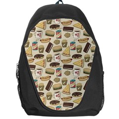 Junk Food Hipster Pattern Backpack Bag by Sarkoni