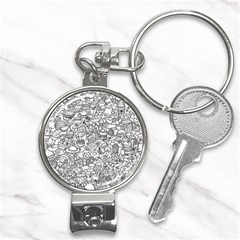 Food Doodle Pattern Nail Clippers Key Chain by Sarkoni