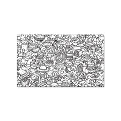 Food Doodle Pattern Sticker (rectangular) by Sarkoni