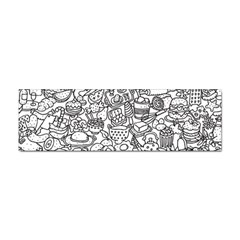 Food Doodle Pattern Sticker (bumper) by Sarkoni