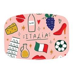 Food Pattern Italia Mini Square Pill Box by Sarkoni