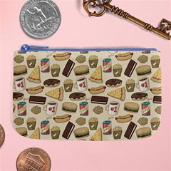 Junk Food Hipster Pattern Large Coin Purse by Sarkoni