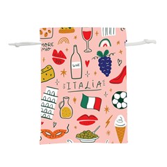 Food Pattern Italia Lightweight Drawstring Pouch (m) by Sarkoni