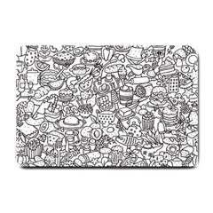 Food Doodle Pattern Small Doormat