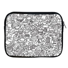 Food Doodle Pattern Apple Ipad 2/3/4 Zipper Cases by Sarkoni