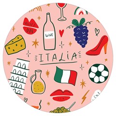 Food Pattern Italia Round Trivet