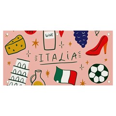 Food Pattern Italia Banner And Sign 6  X 3  by Sarkoni