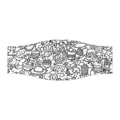 Food Doodle Pattern Stretchable Headband by Sarkoni