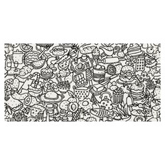 Food Doodle Pattern Banner And Sign 6  X 3  by Sarkoni