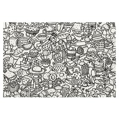 Food Doodle Pattern Banner And Sign 6  X 4  by Sarkoni