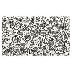 Food Doodle Pattern Banner And Sign 7  X 4  by Sarkoni