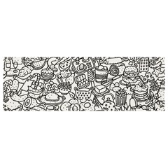 Food Doodle Pattern Banner And Sign 9  X 3  by Sarkoni