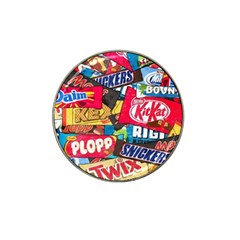 Pop Art Food Cute Patterns Hat Clip Ball Marker (4 Pack) by Sarkoni